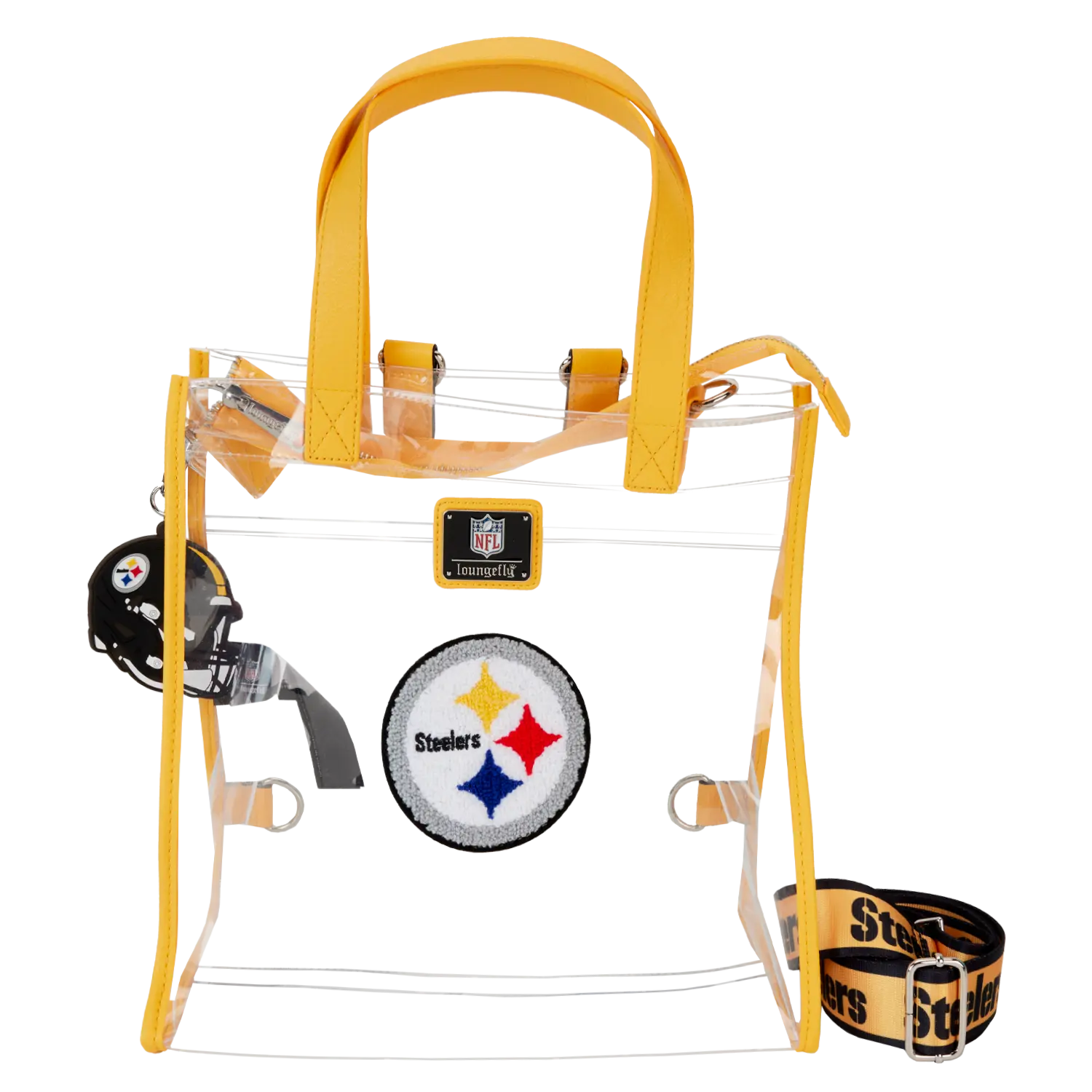 NFL Pittsburgh Steelers Clear Convertible Backpack & Tote Crossbody Stadium Bag