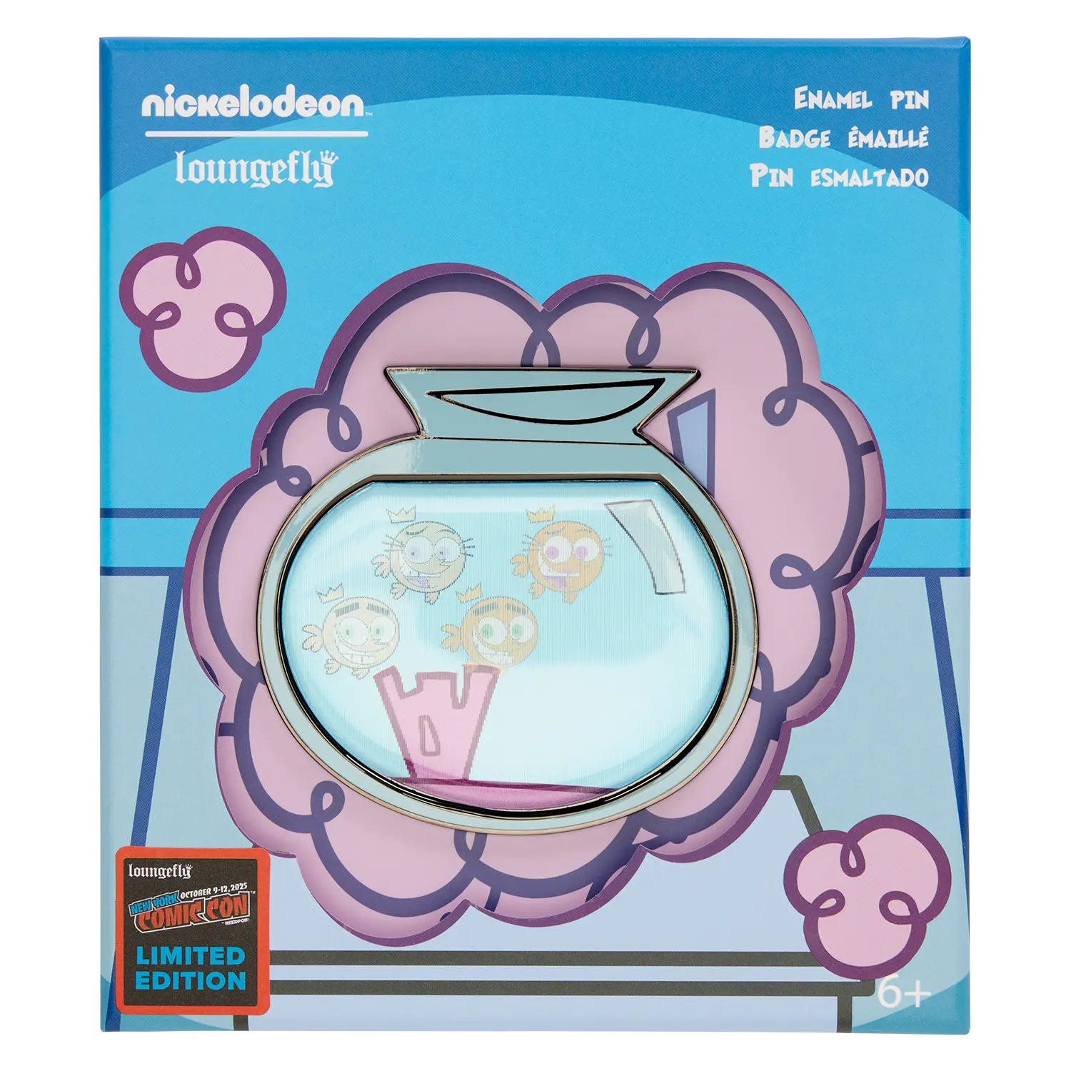 NYCC Limited Edition The Fairly OddParents Lenticular 3" Collector Box Pin - Image 2