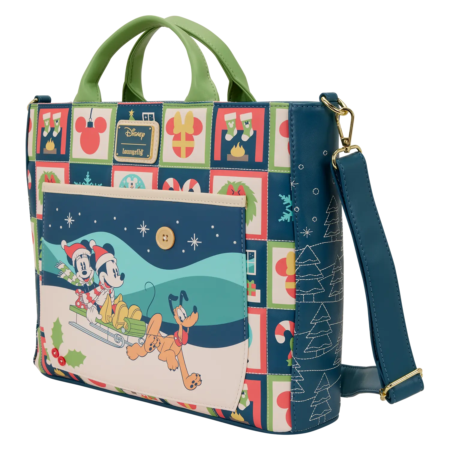 Mickey & Friends Holiday Convertible Backpack & Tote Crossbody Bag - Image 4