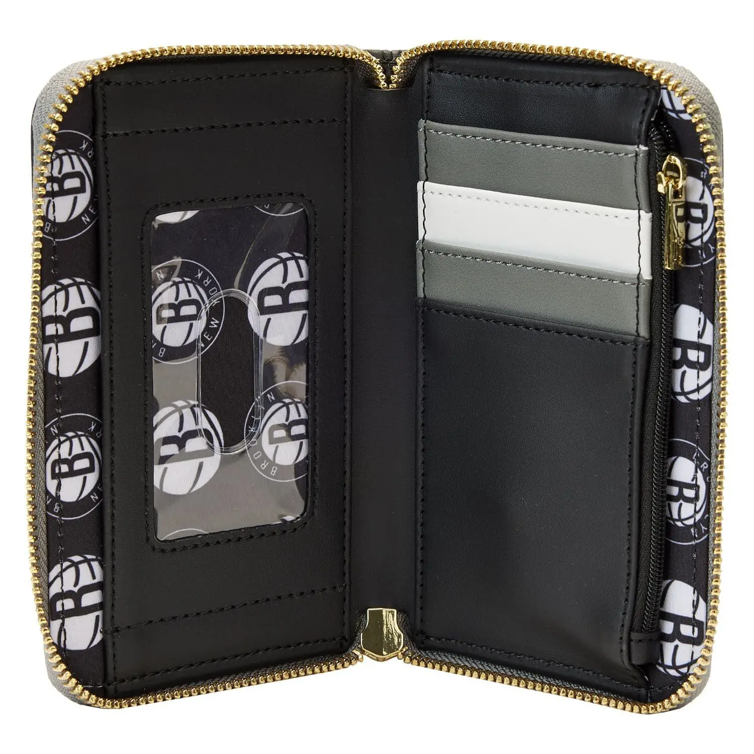 NBA Brooklyn Nets Patch Icons Zip Around Wallet - Image 5