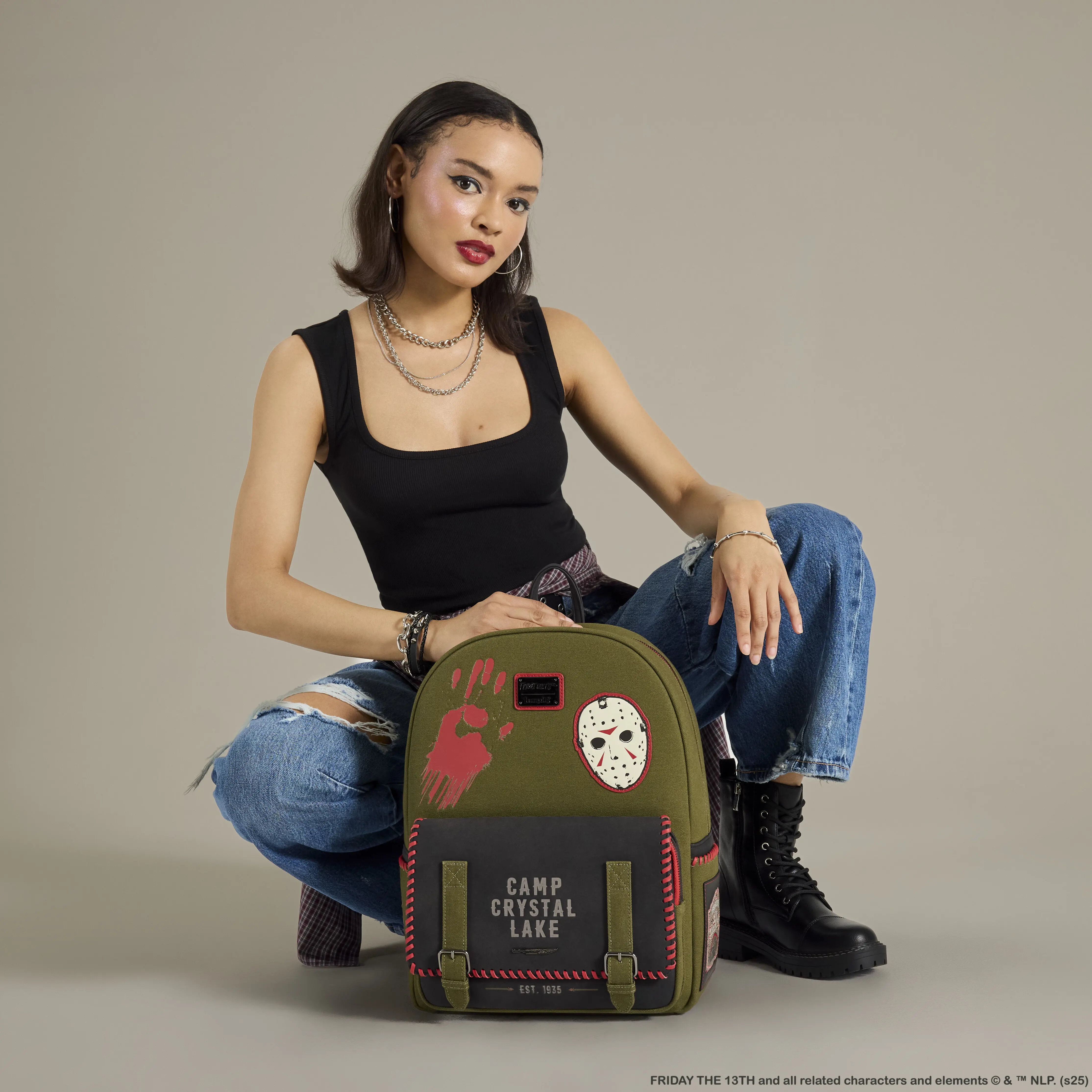 Friday the 13th Camp Crystal Lake Canvas Full-Size Backpack - Image 3