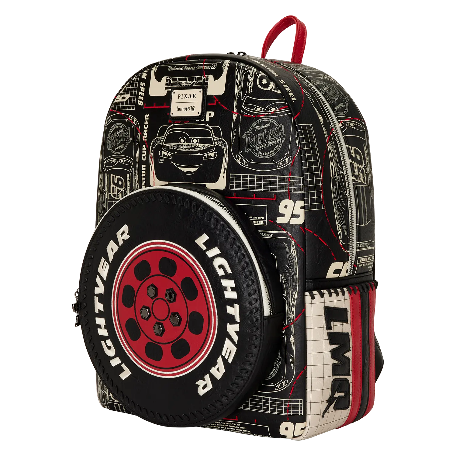 Cars Lightning McQueen Full-Size Backpack - Image 5