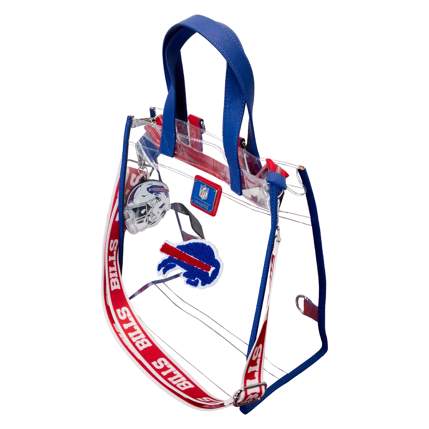 NFL Buffalo Bills Clear Convertible Backpack & Tote Crossbody Stadium Bag - Image 5