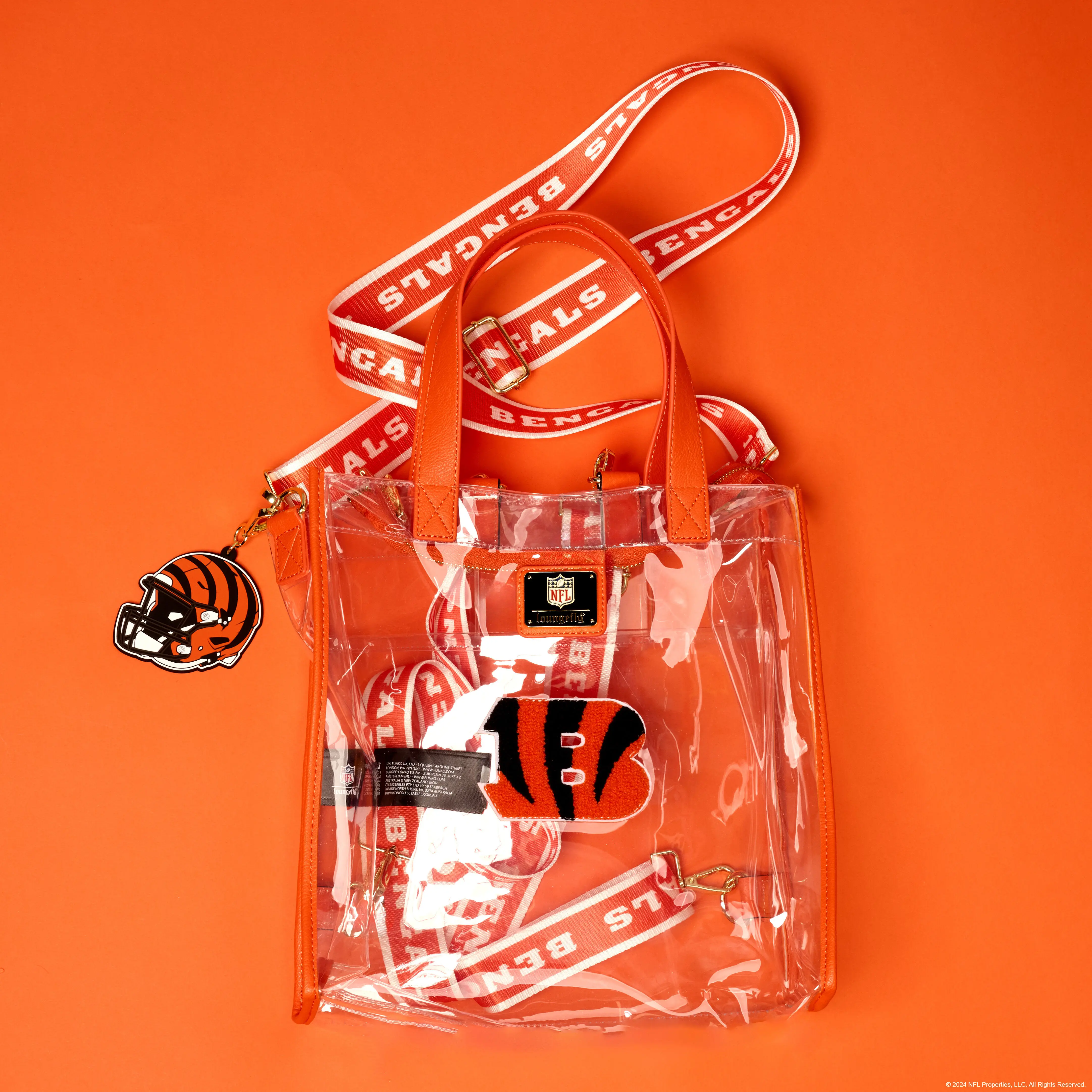 NFL Cincinnati Bengals Clear Convertible Backpack & Tote Crossbody Stadium Bag - Image 2