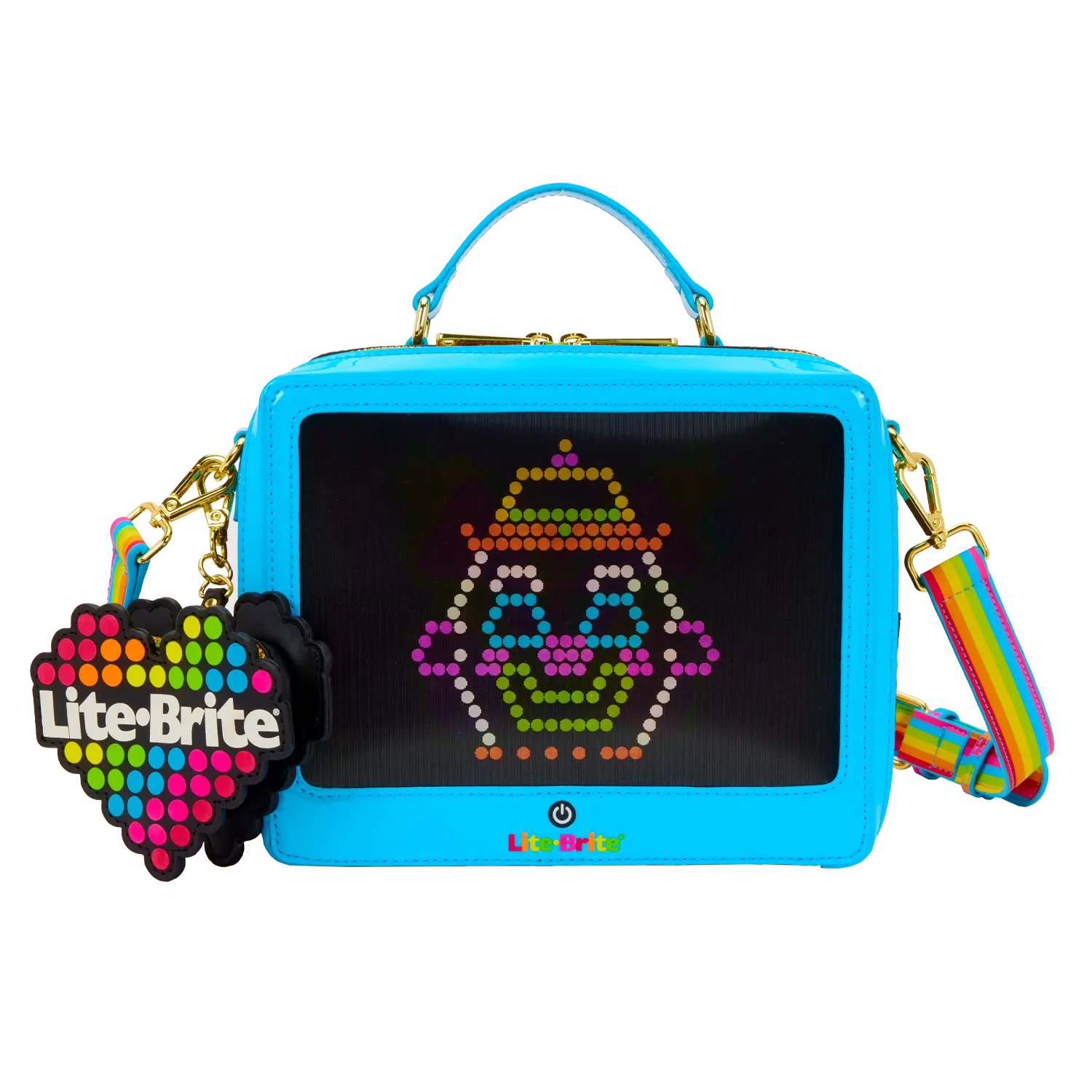 Lite-Brite Lenticular Glow Crossbody Bag with Coin Bag