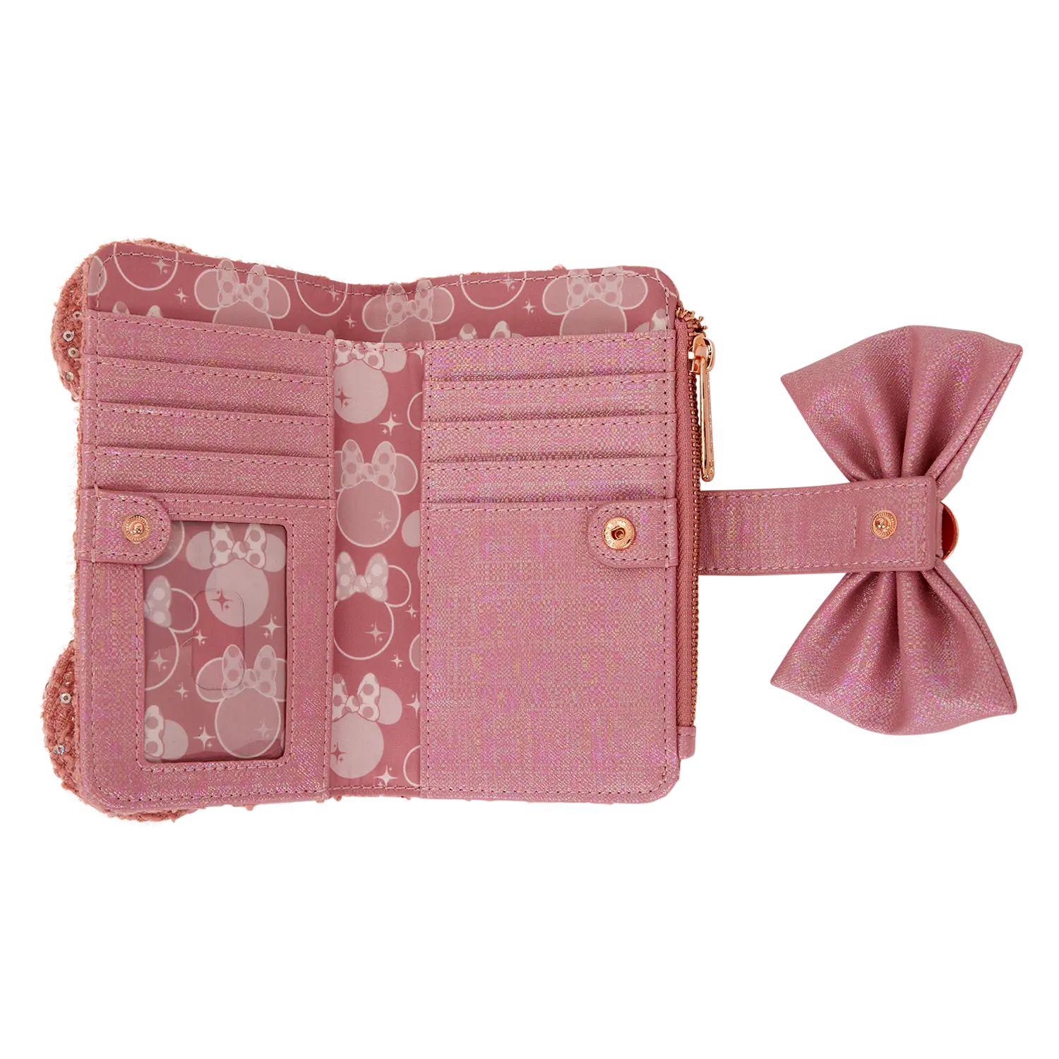 Minnie Mouse Exclusive Glitter Tweed Flap Wallet - Image 4