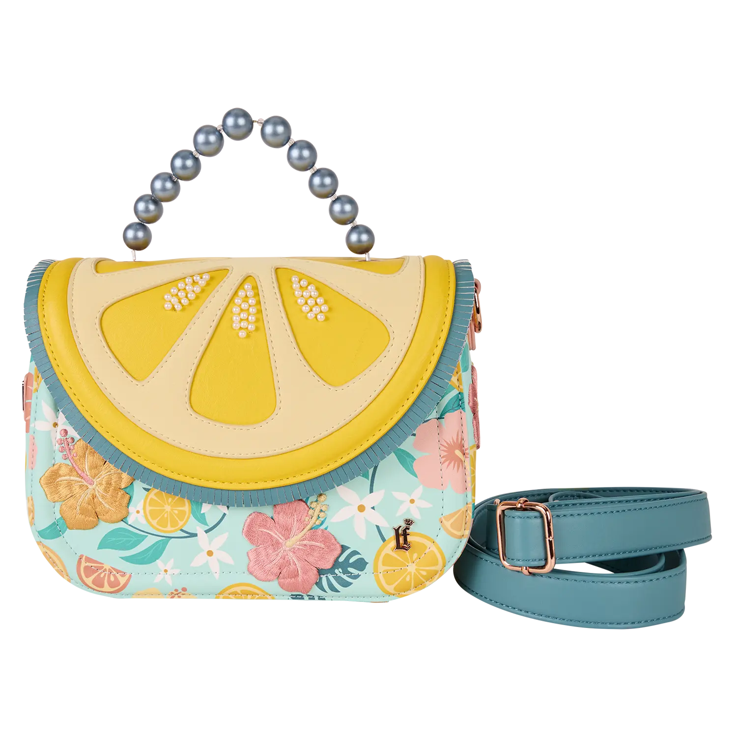 Loungefly Tropical Lemon Floral Crossbody Bag