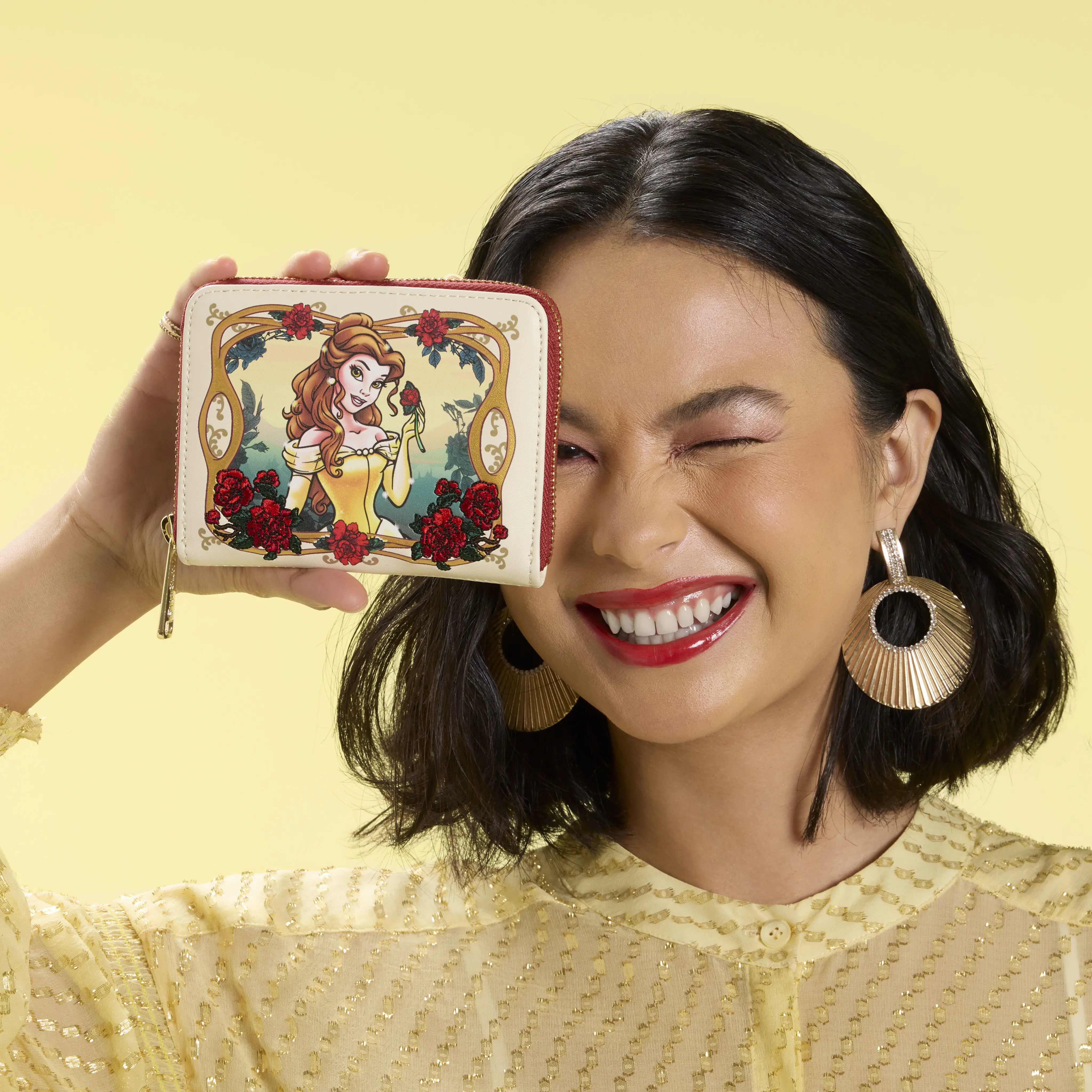 Beauty and the Beast Exclusive Belle Floral Zip Around Wallet - Image 2