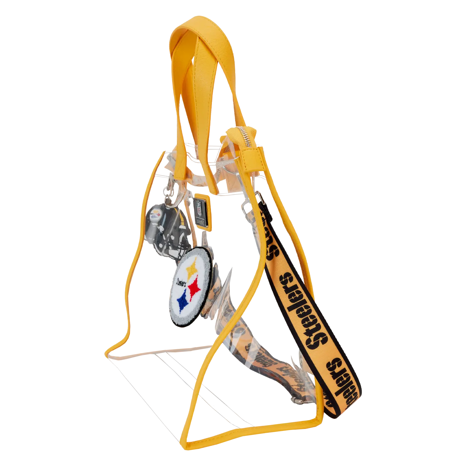 NFL Pittsburgh Steelers Clear Convertible Backpack & Tote Crossbody Stadium Bag - Image 4