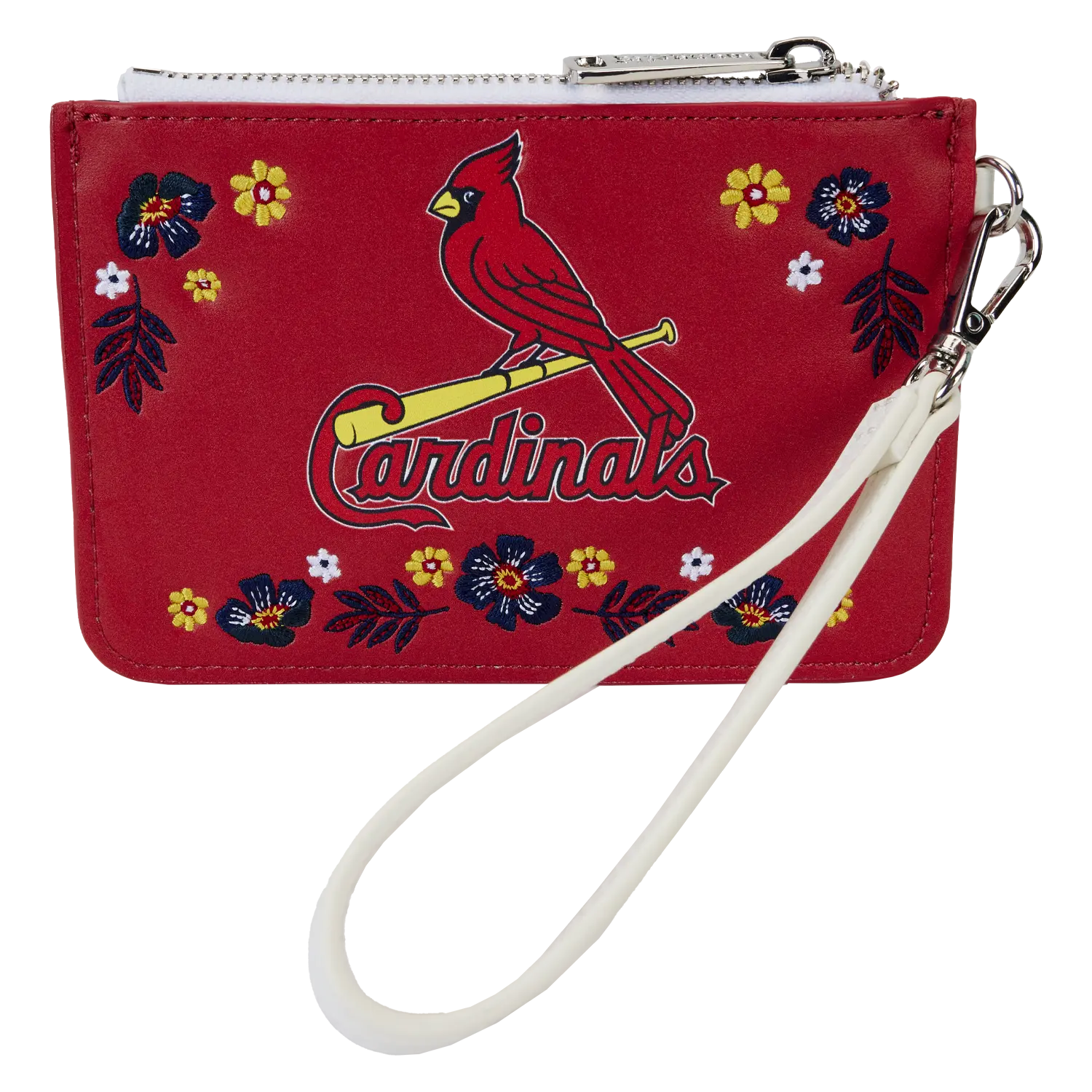MLB St. Louis Cardinals Floral Card Holder Wristlet Clutch