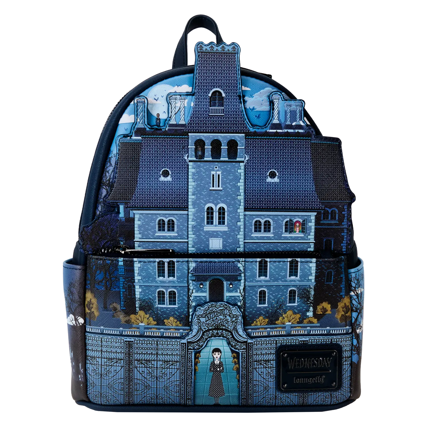 Wednesday Nevermore Academy Castle Glow Mini Backpack
