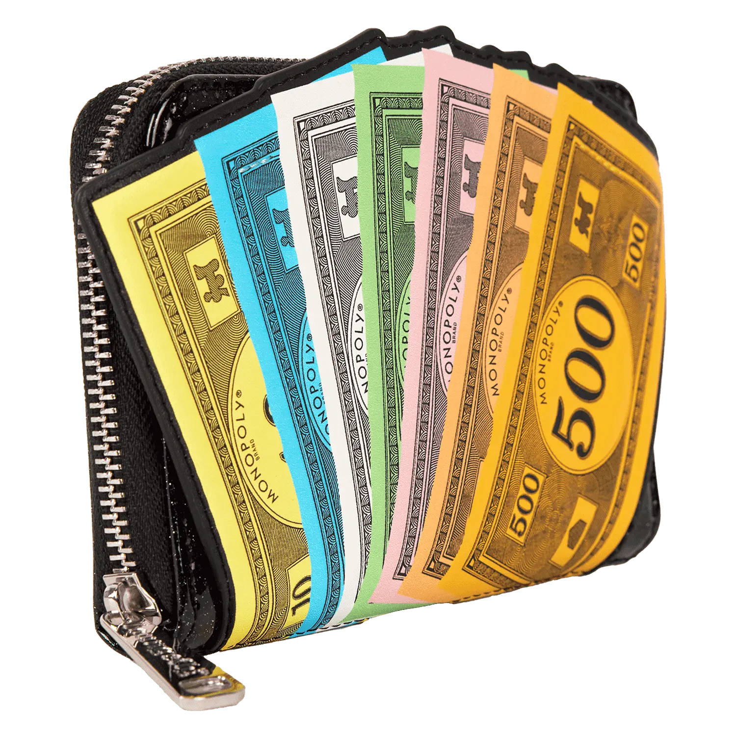 Monopoly 90th Anniversary Money Glitter Zip Around Wallet - Image 3