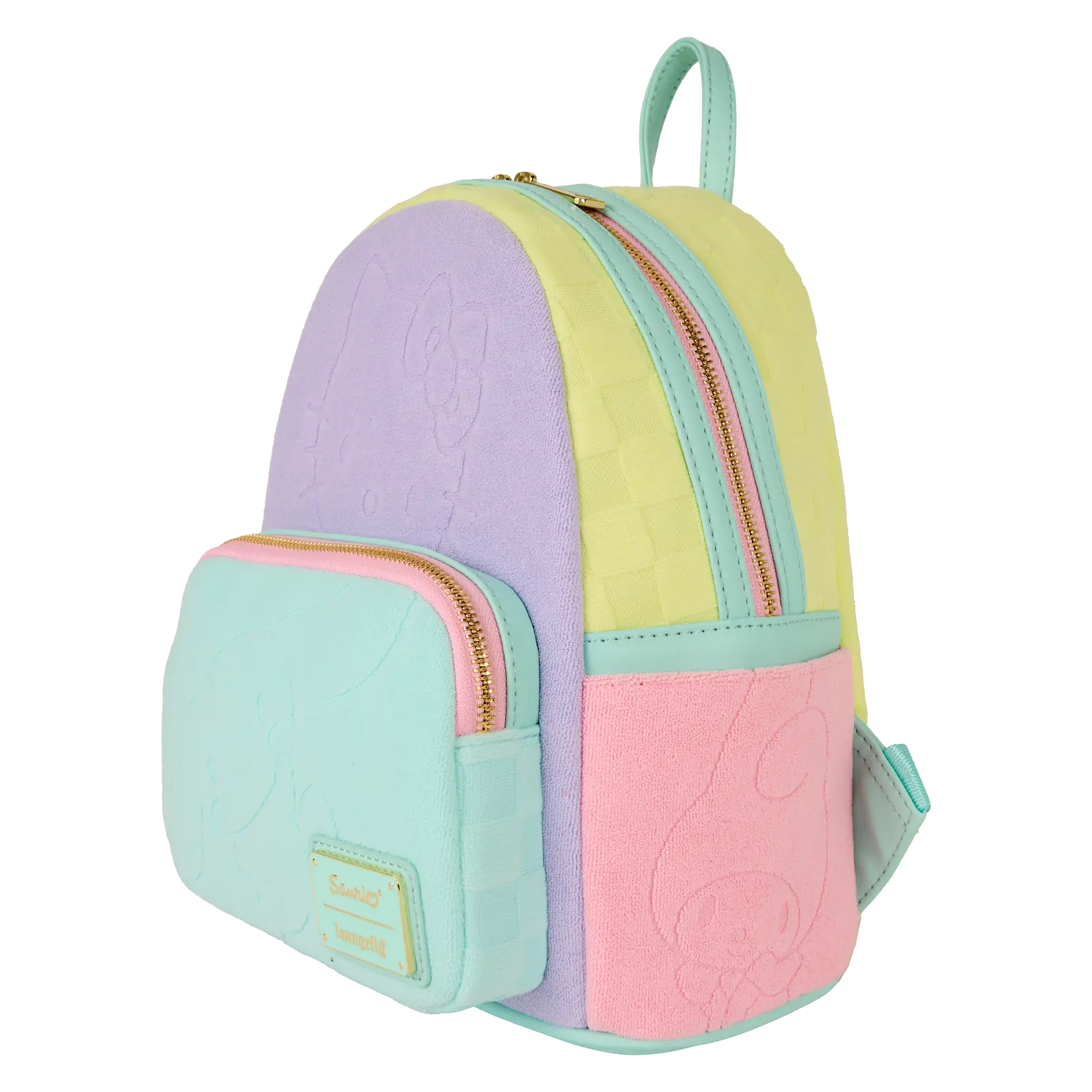 SDCC Limited Edition Hello Kitty & Friends Color Block Terry Cloth Mini Backpack - Image 3