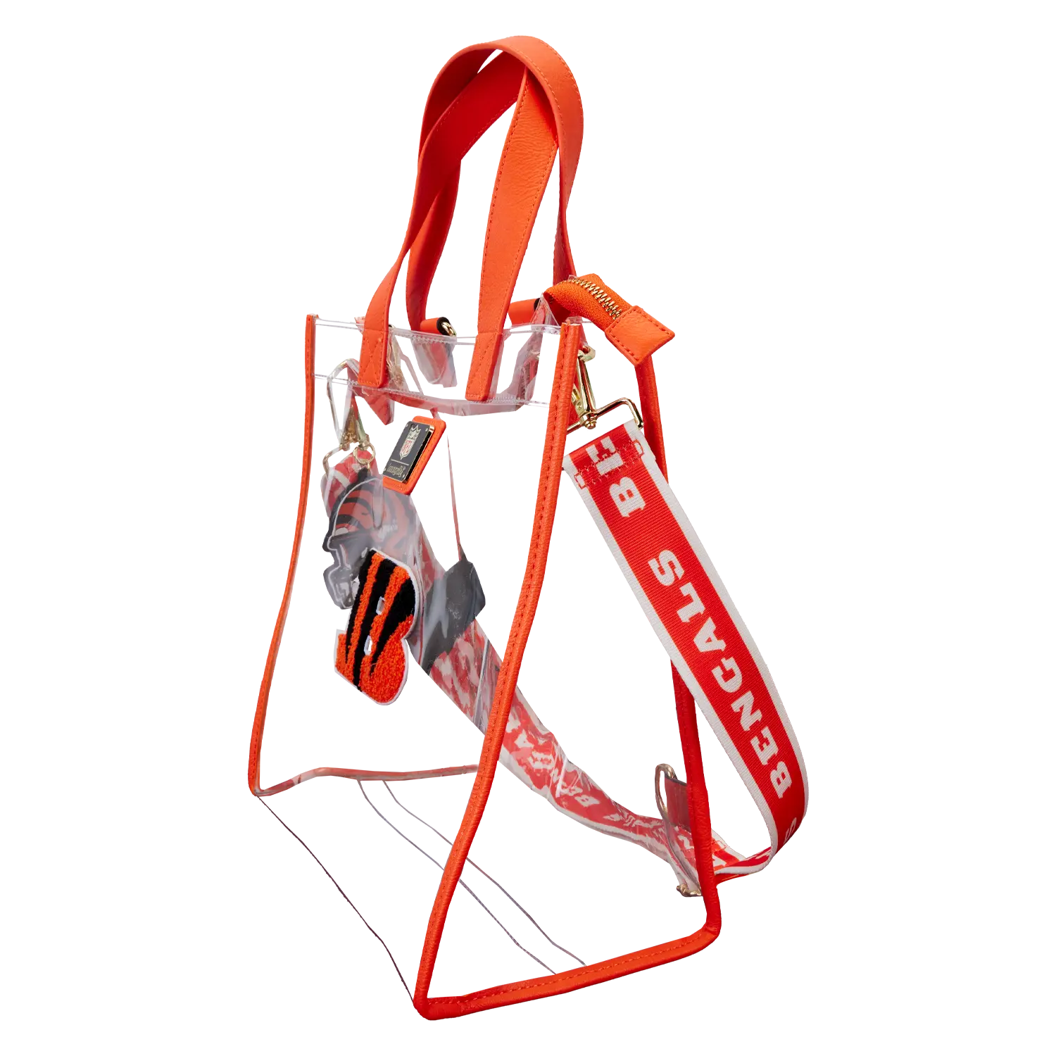 NFL Cincinnati Bengals Clear Convertible Backpack & Tote Crossbody Stadium Bag - Image 3