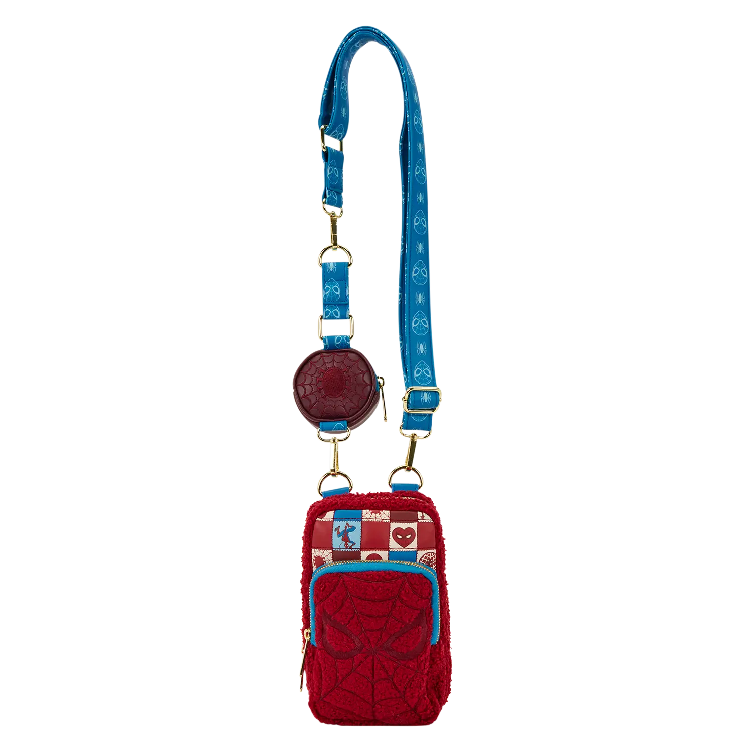 Spider-Man Sherpa Cell Phone Crossbody Bag with Coin Bag - Image 5