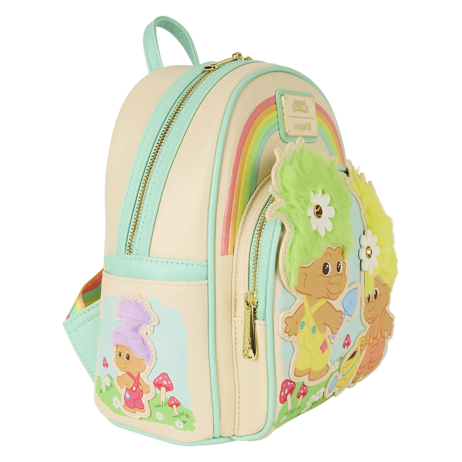 Classic Good Luck Trolls Plush Glitter Mini Backpack - Image 5