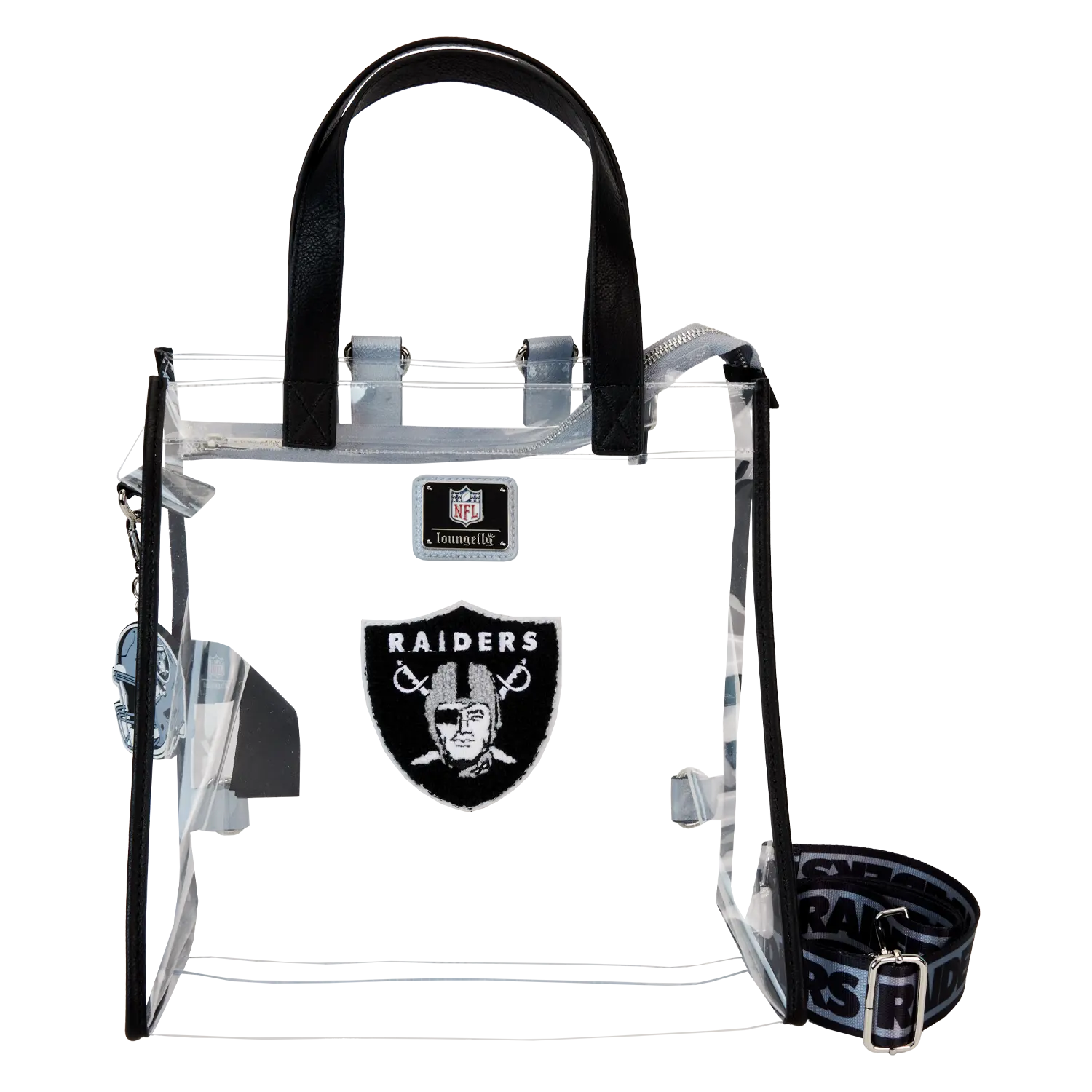 NFL Las Vegas Raiders Clear Convertible Backpack & Tote Crossbody Stadium Bag