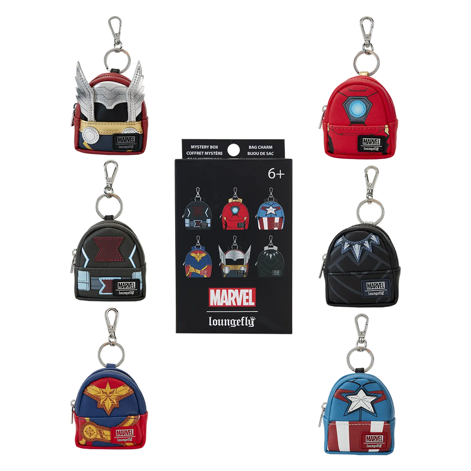 Marvel Avengers Cosplay Mystery Mini Backpack Keychain Charm