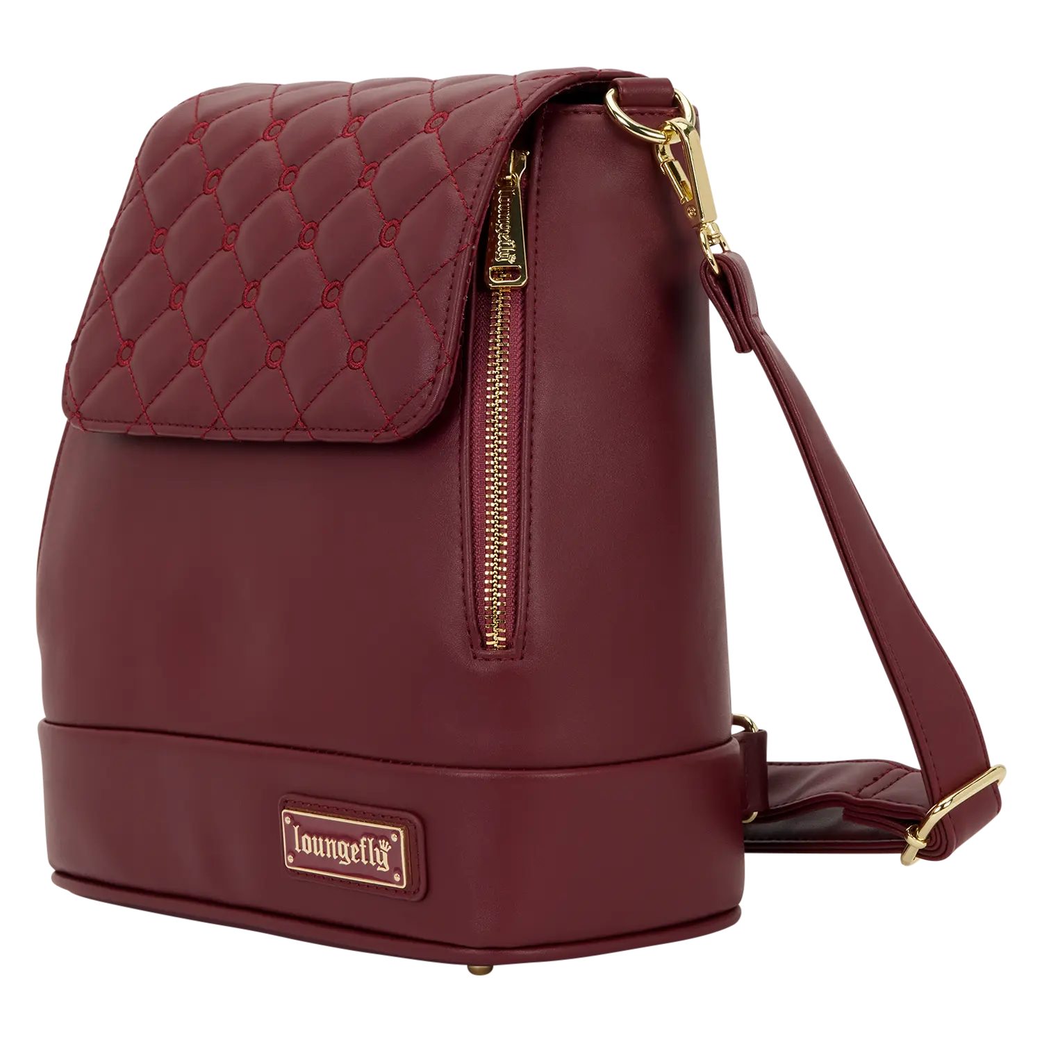 Loungefly The Lilly Red Convertible Mini Backpack & Crossbody Pin Trader Bag - Image 7