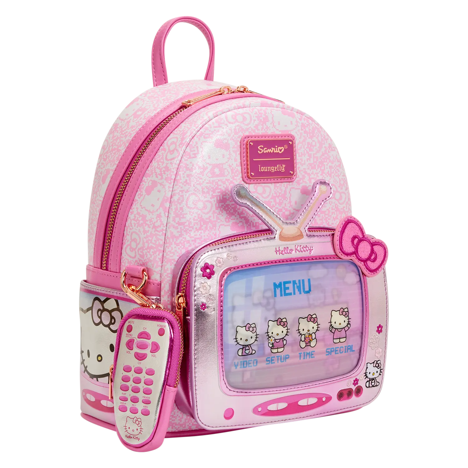 Sanrio Exclusive Hello Kitty Vintage TV Lenticular Mini Backpack with Coin Bag - Image 5