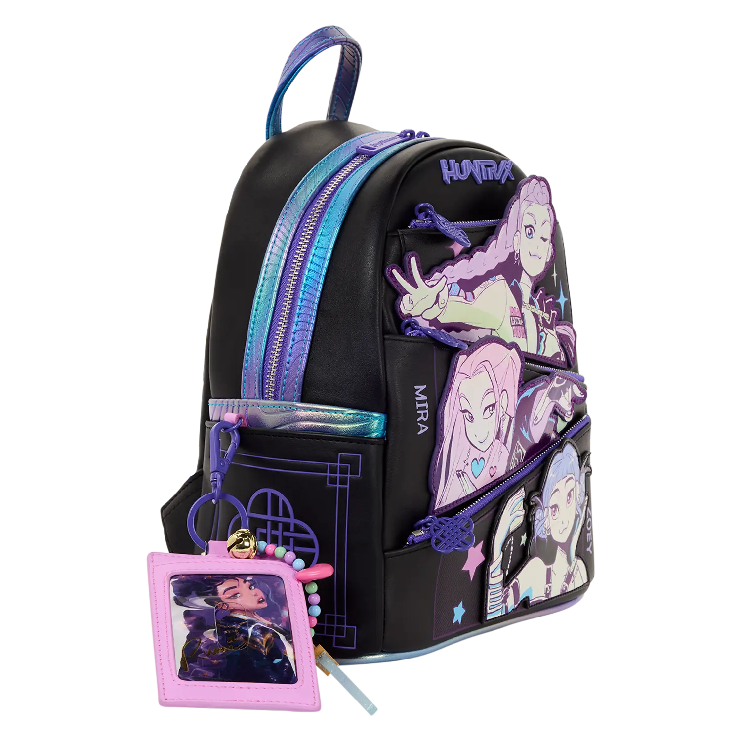KPop Demon Hunters HUNTR/X Mini Backpack with Photo Card Charm - Image 6