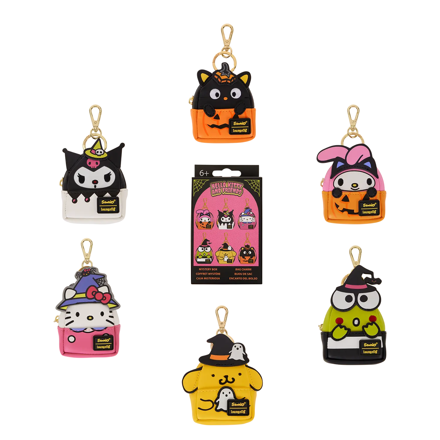 NYCC Limited Edition Sanrio Hello Kitty & Friends Halloween Costume Mystery Mini Backpack Keychain Charm
