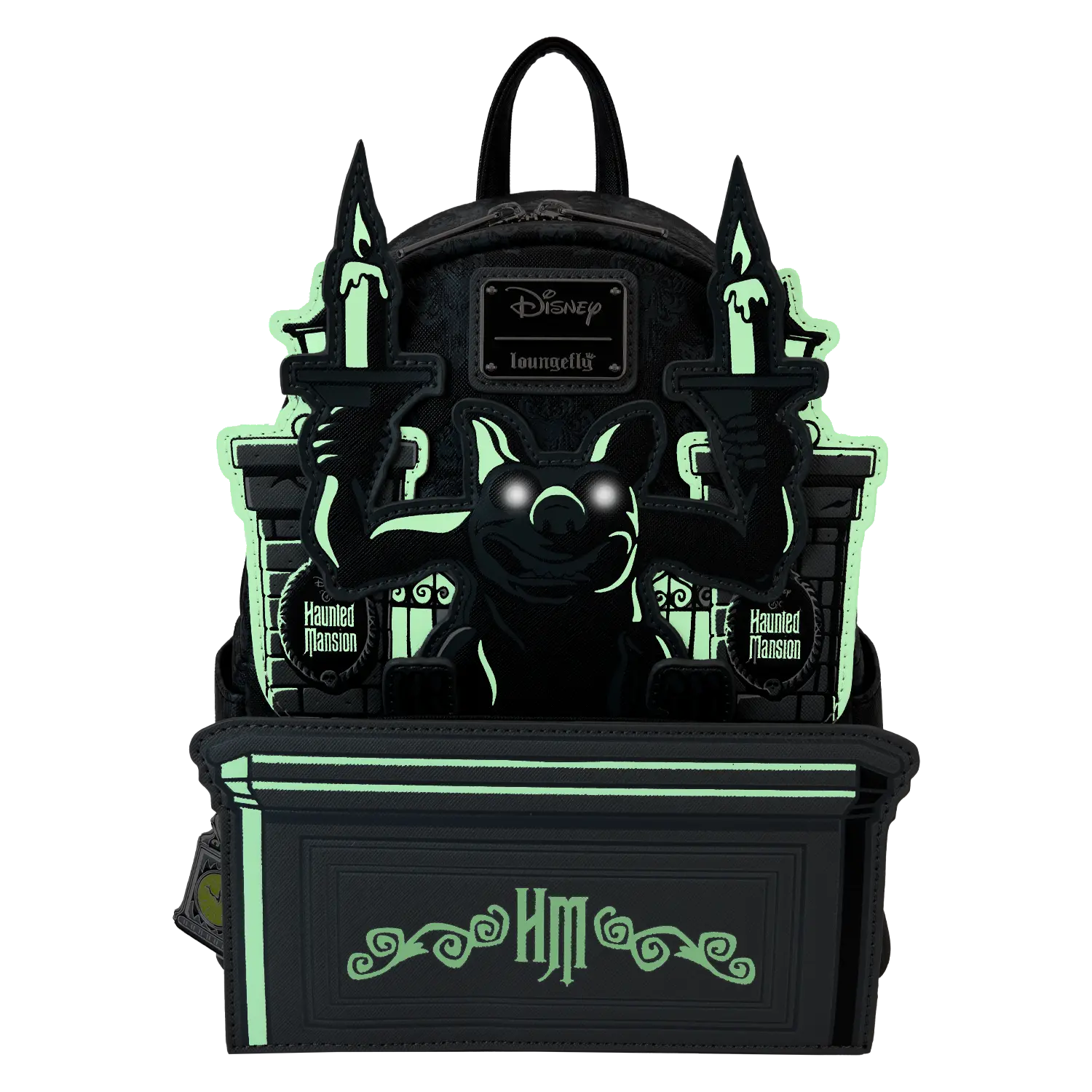 The Haunted Mansion Gargoyle Wallpaper Light Up Glow Mini Backpack - Image 5