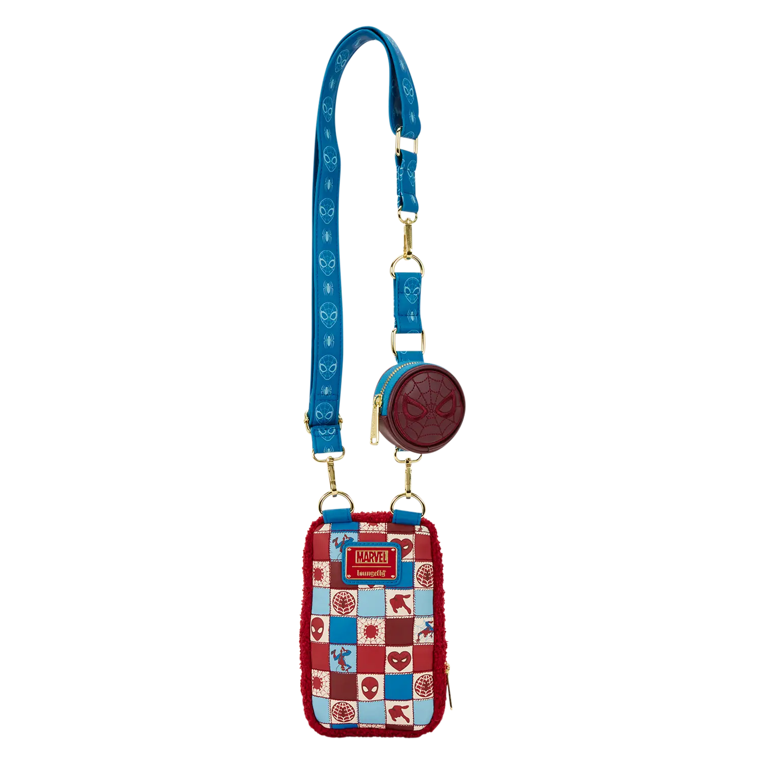 Spider-Man Sherpa Cell Phone Crossbody Bag with Coin Bag - Image 6